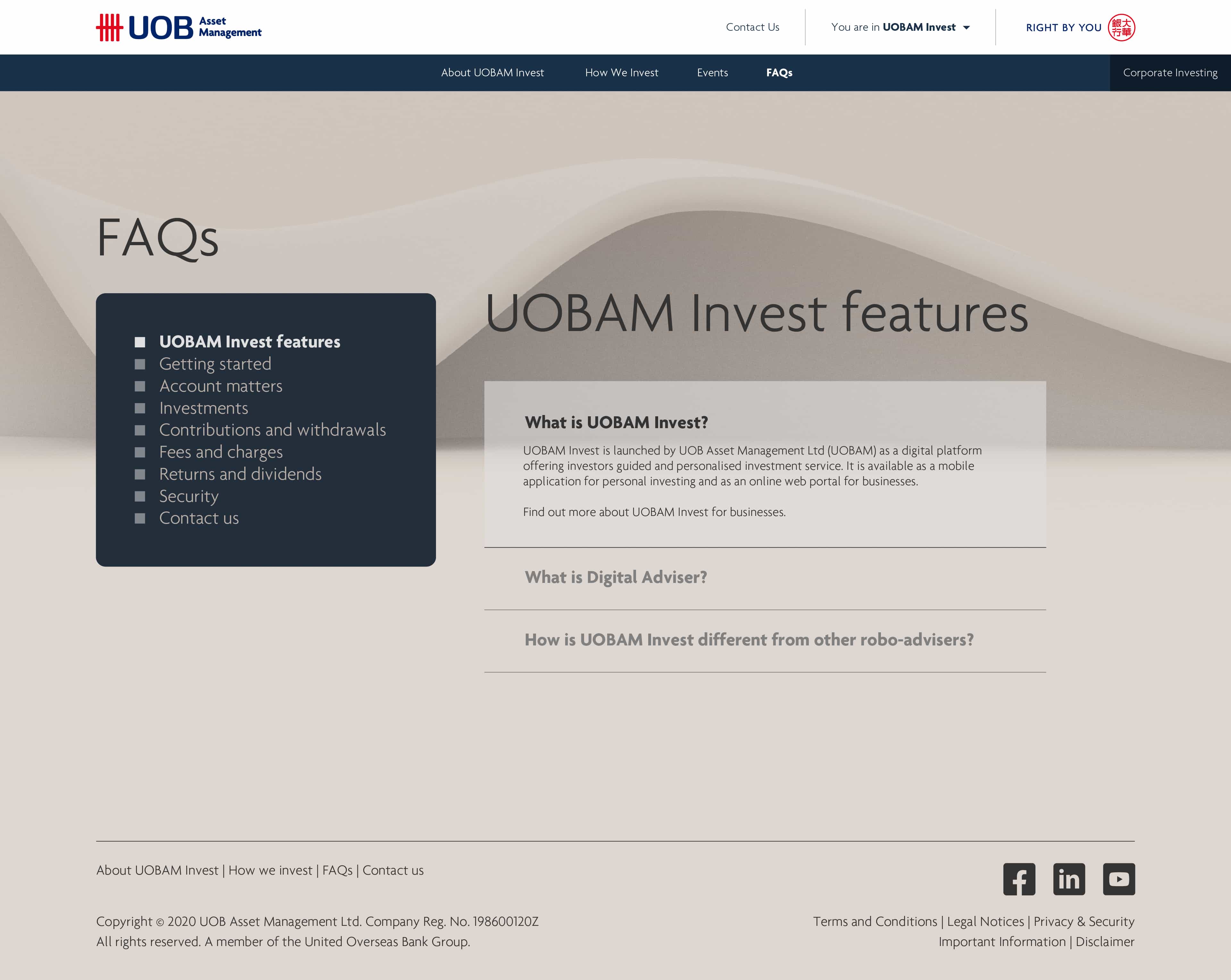 UOB Retail FAQs Page