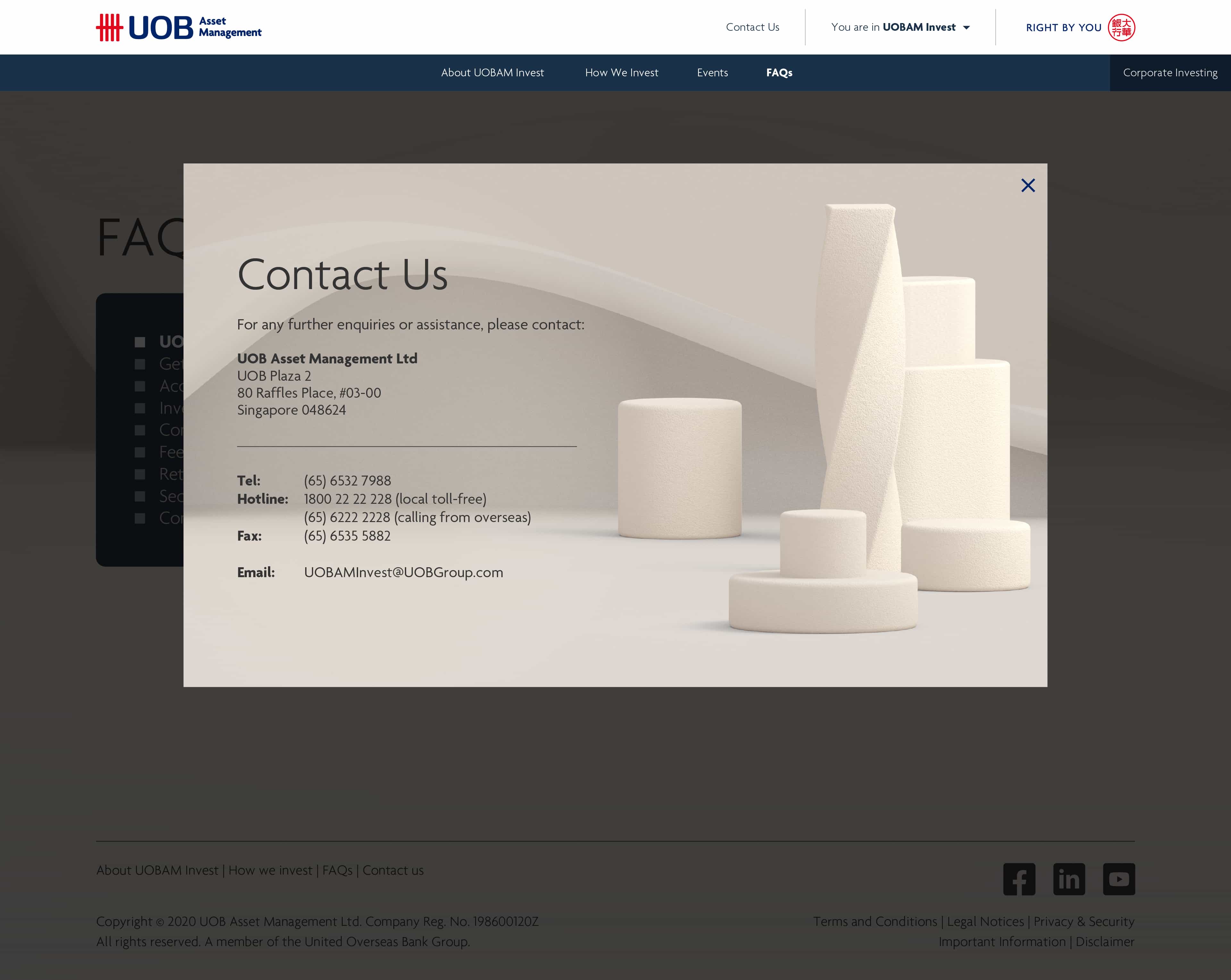 UOB Retail Contact Page